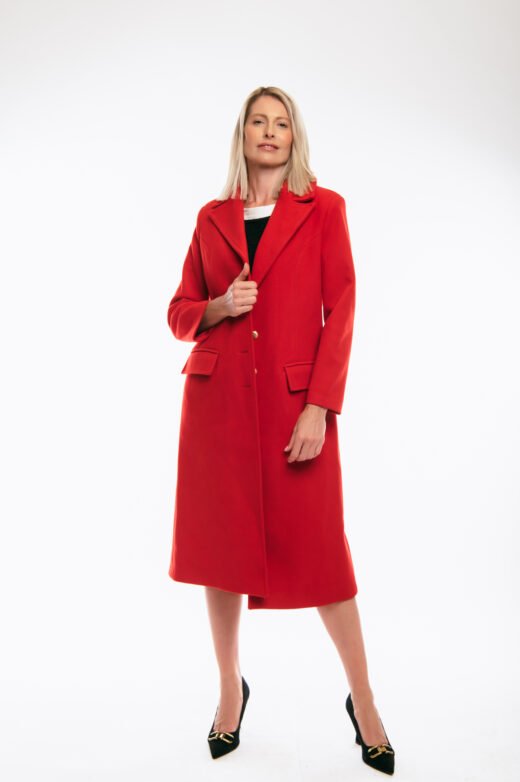 Long coat Bianca Red - Image 2