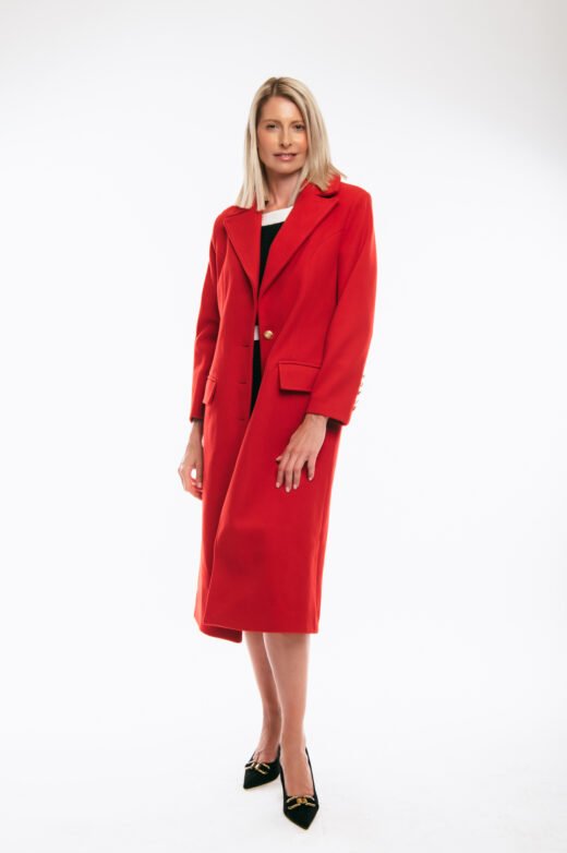 Long coat Bianca Red - Image 3