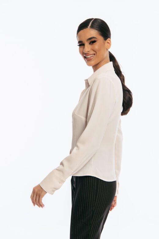 Shirt 6k classic with gold pyramid buttons short White - Image 4