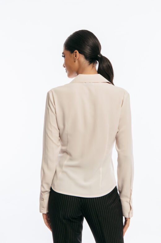 Shirt 6k classic with gold pyramid buttons short White - Image 6