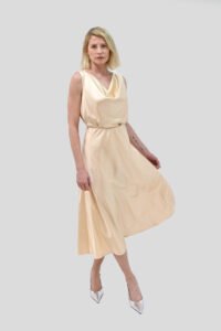 Skirt Satin Beige-Gold