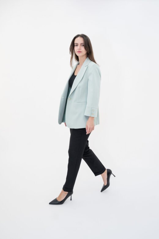 Jacket 3/4sleeve 1 button pal Mint - Image 4
