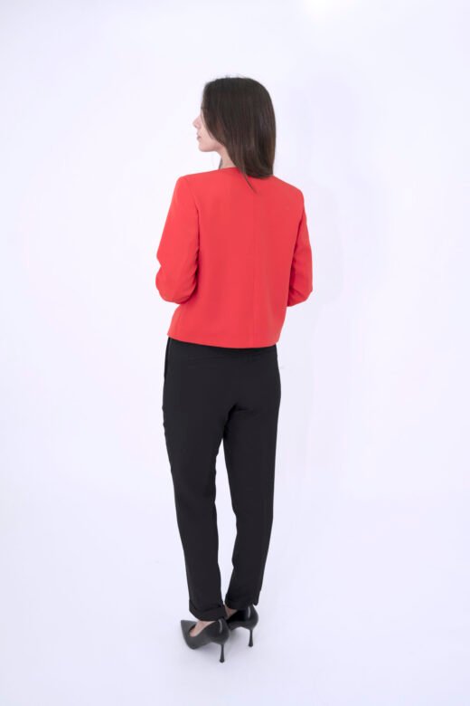 Chanel Jacket stripped 8 buttons Red - Image 4