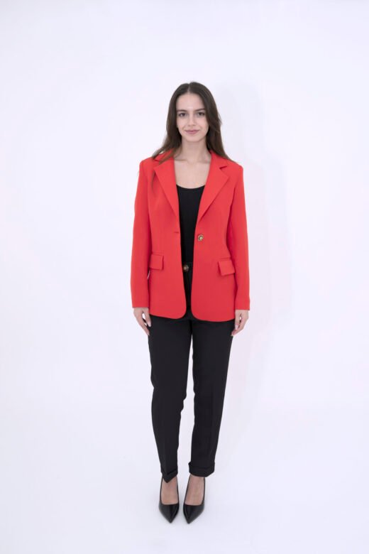 Blazer jacket 1 button Red - Image 3