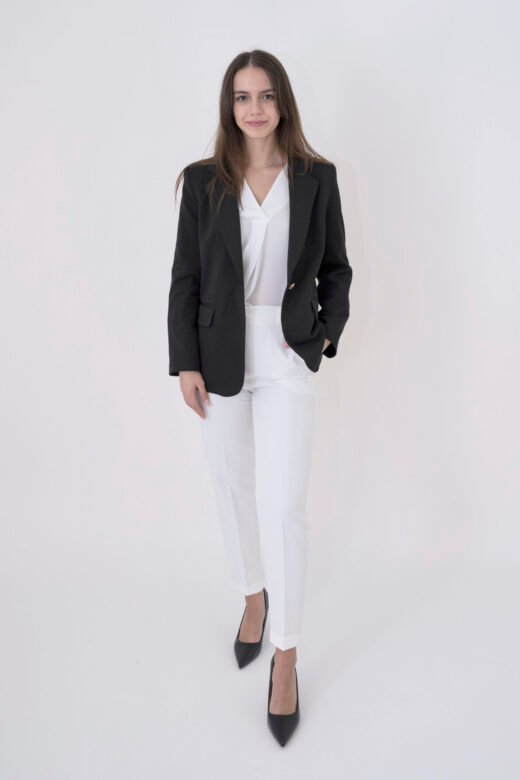 Blazer jacket 1 button Black - Image 4