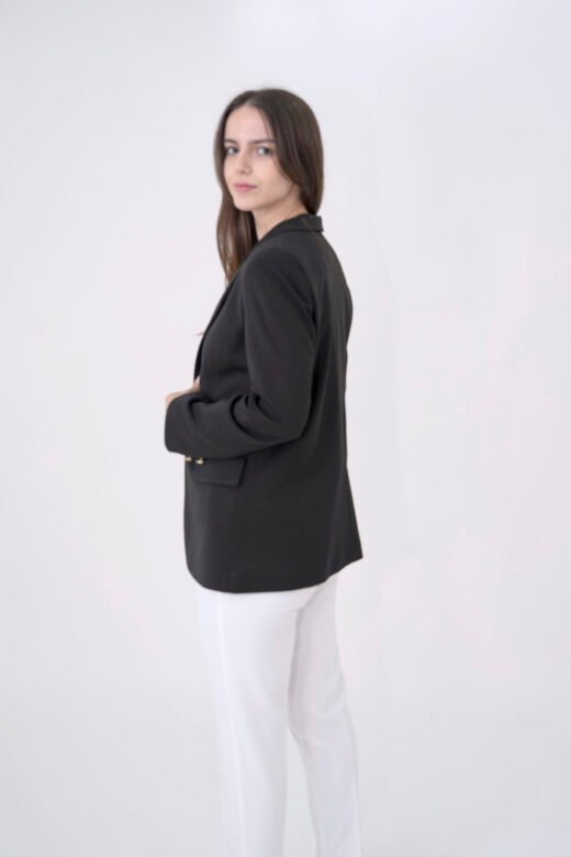Blazer jacket 1 button Black - Image 2