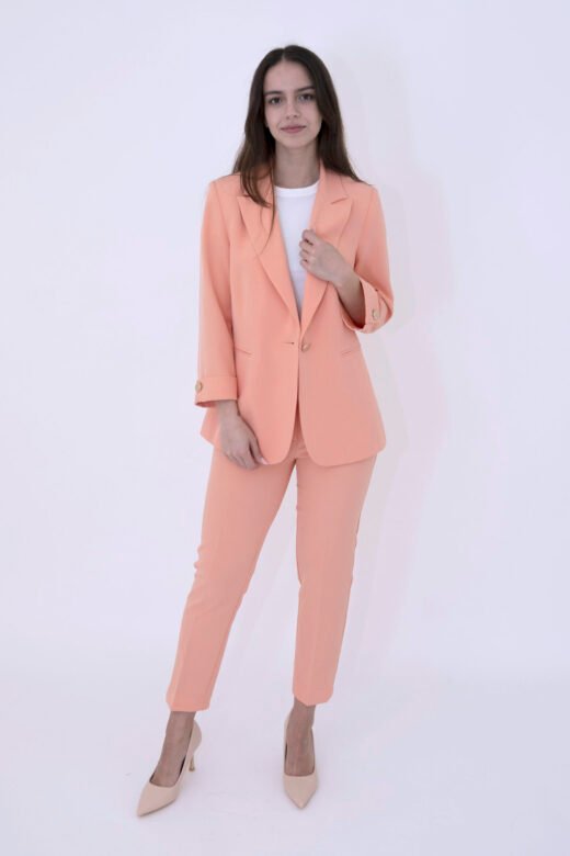 Jacket 3/4sleeve 1 button pal Peach