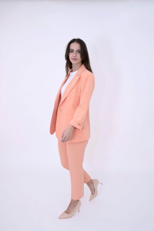 Jacket 3/4sleeve 1 button pal Peach - Image 4