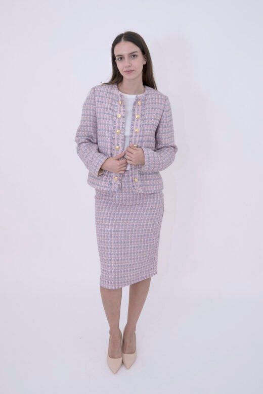 Chanel clasic jacket 14 buttons bor a bor Lilac - Image 6