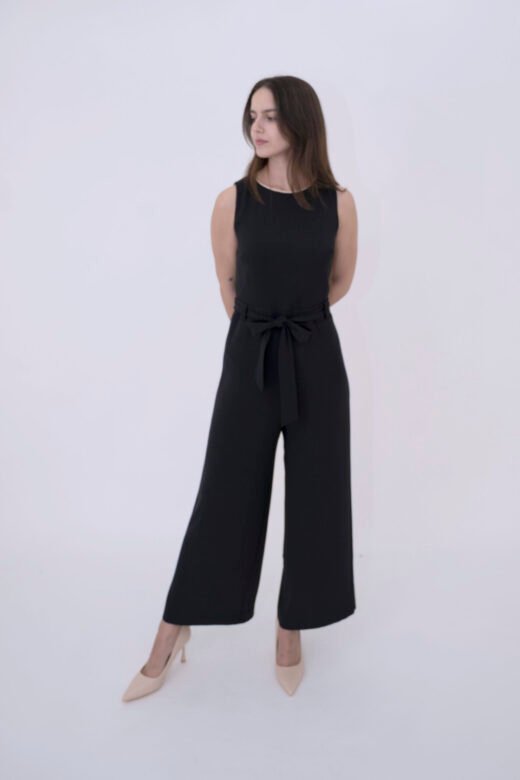 Bodysuit Cabana pants goldtouch neck, no sleeves Black - Image 3
