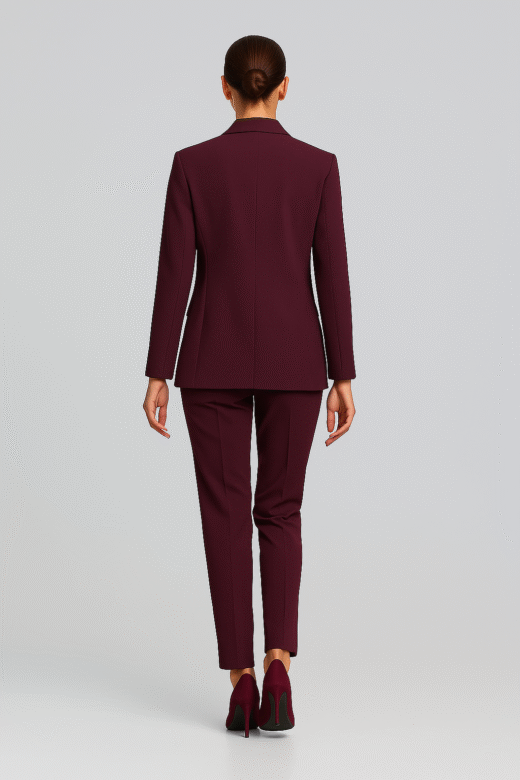 Long Jacket crossed 4k Burgundy - Image 3