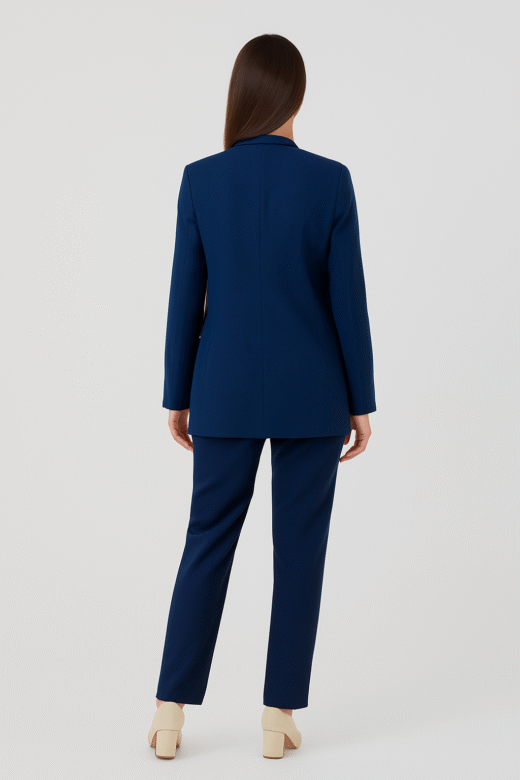 Blazer jacket 1 button Dark Blue - Image 2