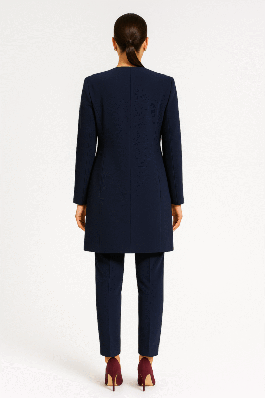 Long Manto jacket collar Dark Blue - Image 2