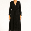 Dress maroquen satin Black