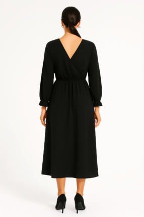 Alternative view of Dress maroquen satin Black