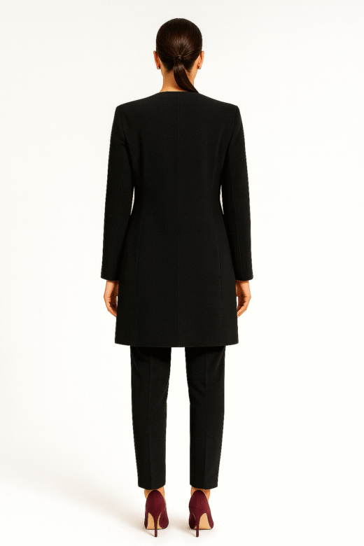 Long Manto jacket collar Black - Image 2