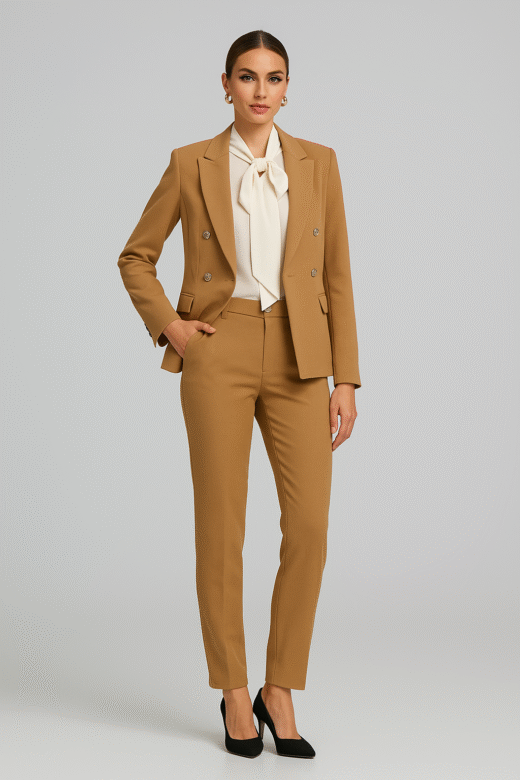 Long Jacket crossed 4k Camel