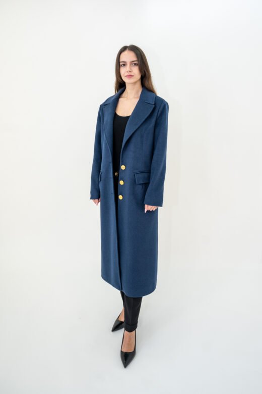 Long coat Bianca Dark Blue - Image 5
