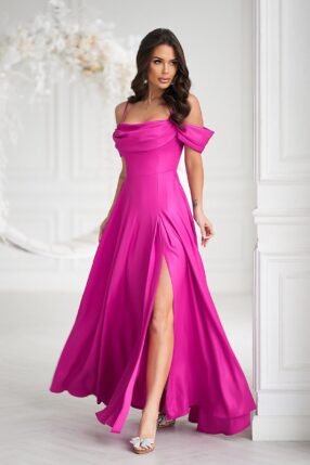 Alternative view of Long evening dress satin Violette