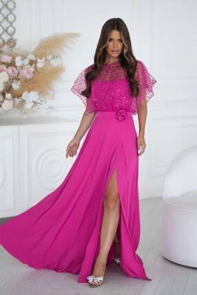 Alternative view of Laced Maxi evening dress Violette