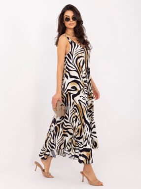 Alternative view of Black zebra dress with print