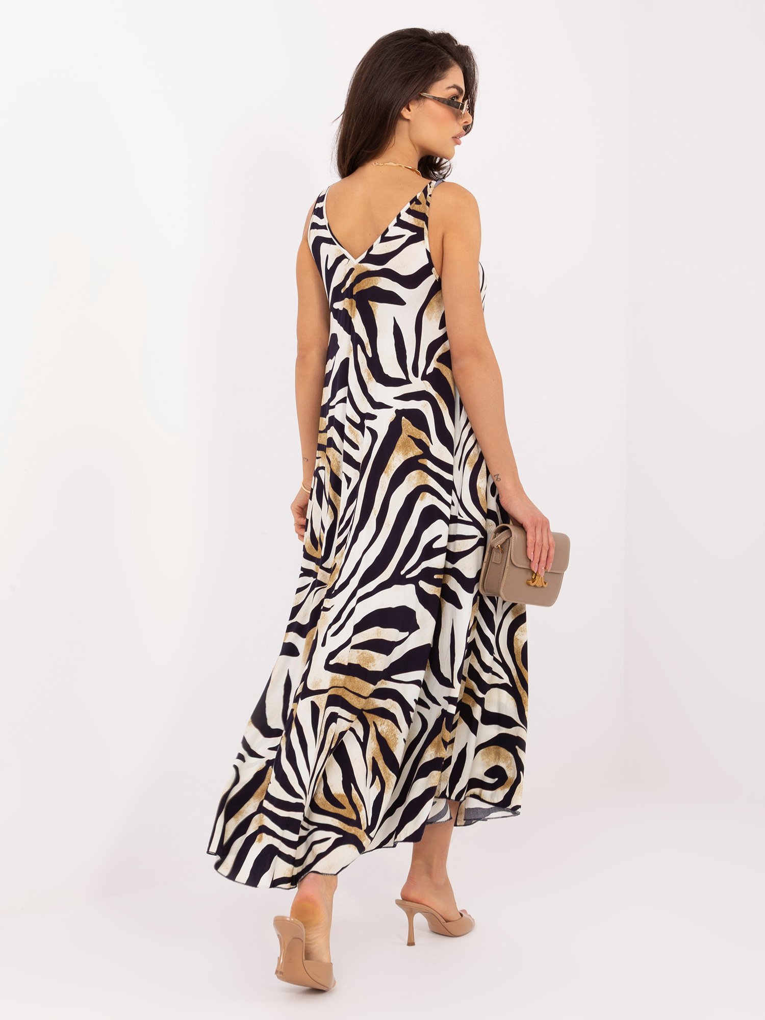Black zebra dress with print - Image 3