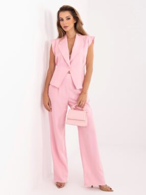 Alternative view of Light pink two-piece pantsuit