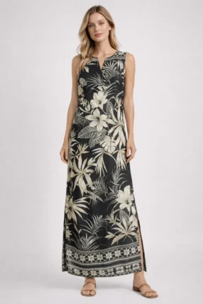 Alternative view of Maxi Lorian Dress no sleeves summer Black