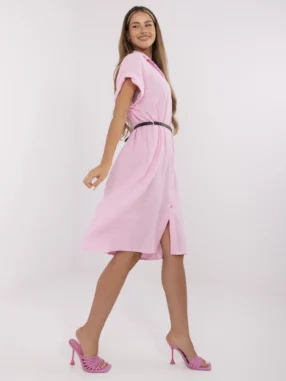 Alternative view of Light Pink muslin shirt dress