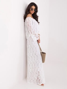 White lace boho pants