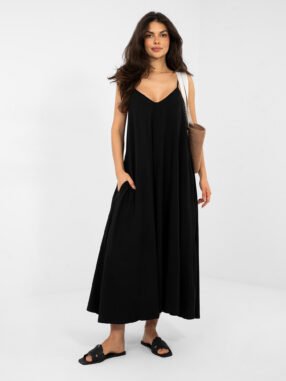 Black dress with adjustable straps