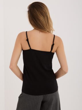 Alternative view of Women's Black Basic Cotton Top