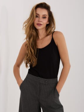Women's Black Basic Cotton Top