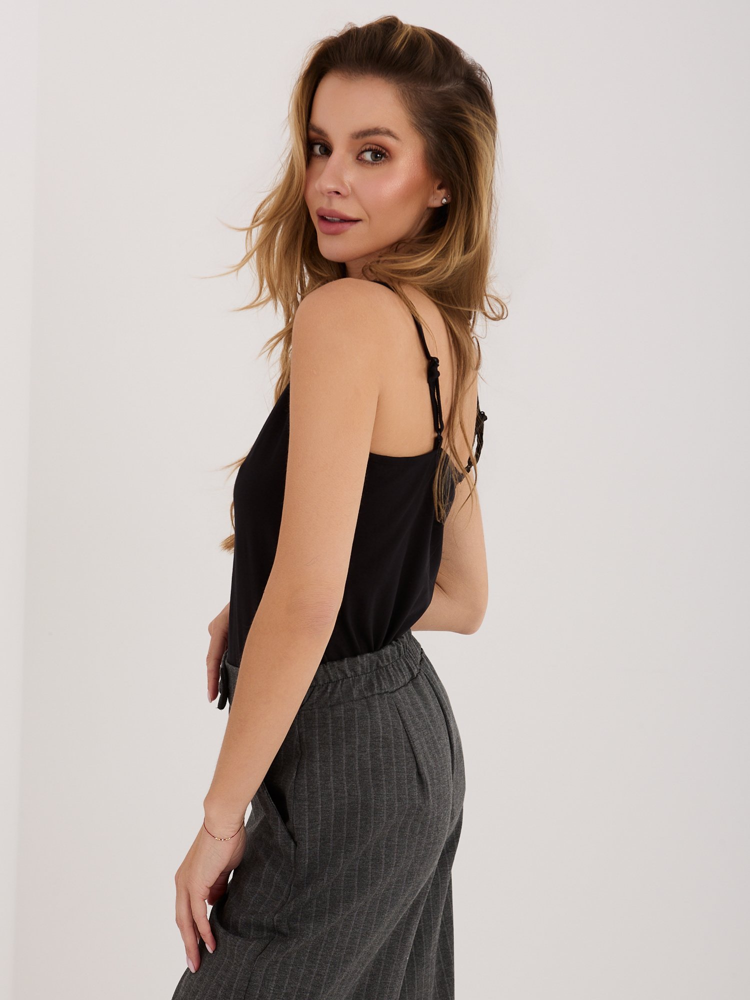 Women's Black Basic Cotton Top - Image 4