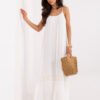 Ecru boho dress with straps