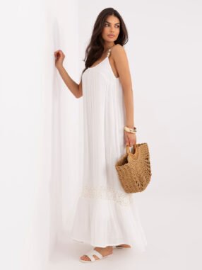 Alternative view of Ecru boho dress with straps