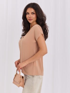 Alternative view of Camel BFG Short Sleeve Blouse