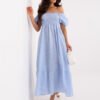 Blue Spanish dress with ruffles