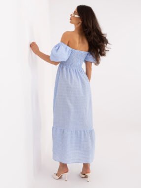 Alternative view of Blue Spanish dress with ruffles