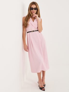 Light Pink elegant dress with a vest top
