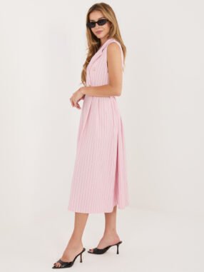 Alternative view of Light Pink elegant dress with a vest top