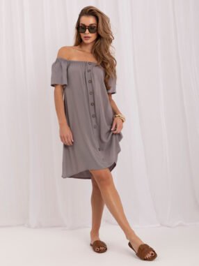 Grey summer dress made of viscose
