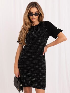 Black elegant knee-length dress