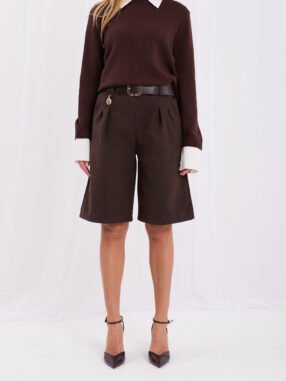 Brown elegant shorts above the knee RUE PARIS