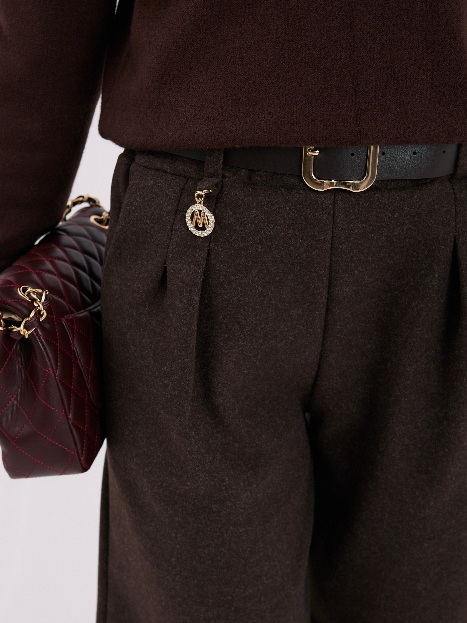 Brown elegant shorts above the knee RUE PARIS - Image 5
