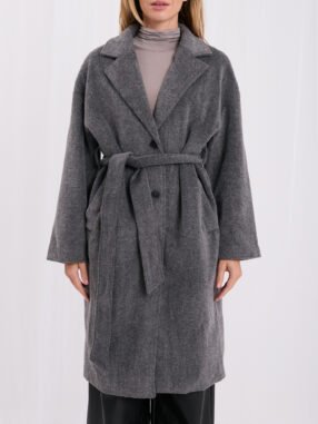 Fango women's oversized coat with patch pockets