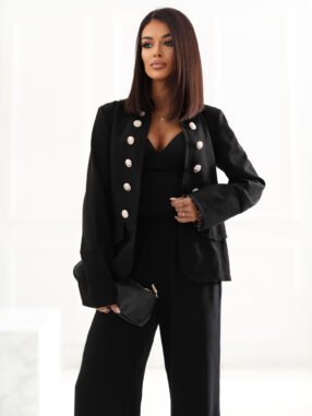Alternative view of Vintage Black officer's jacket