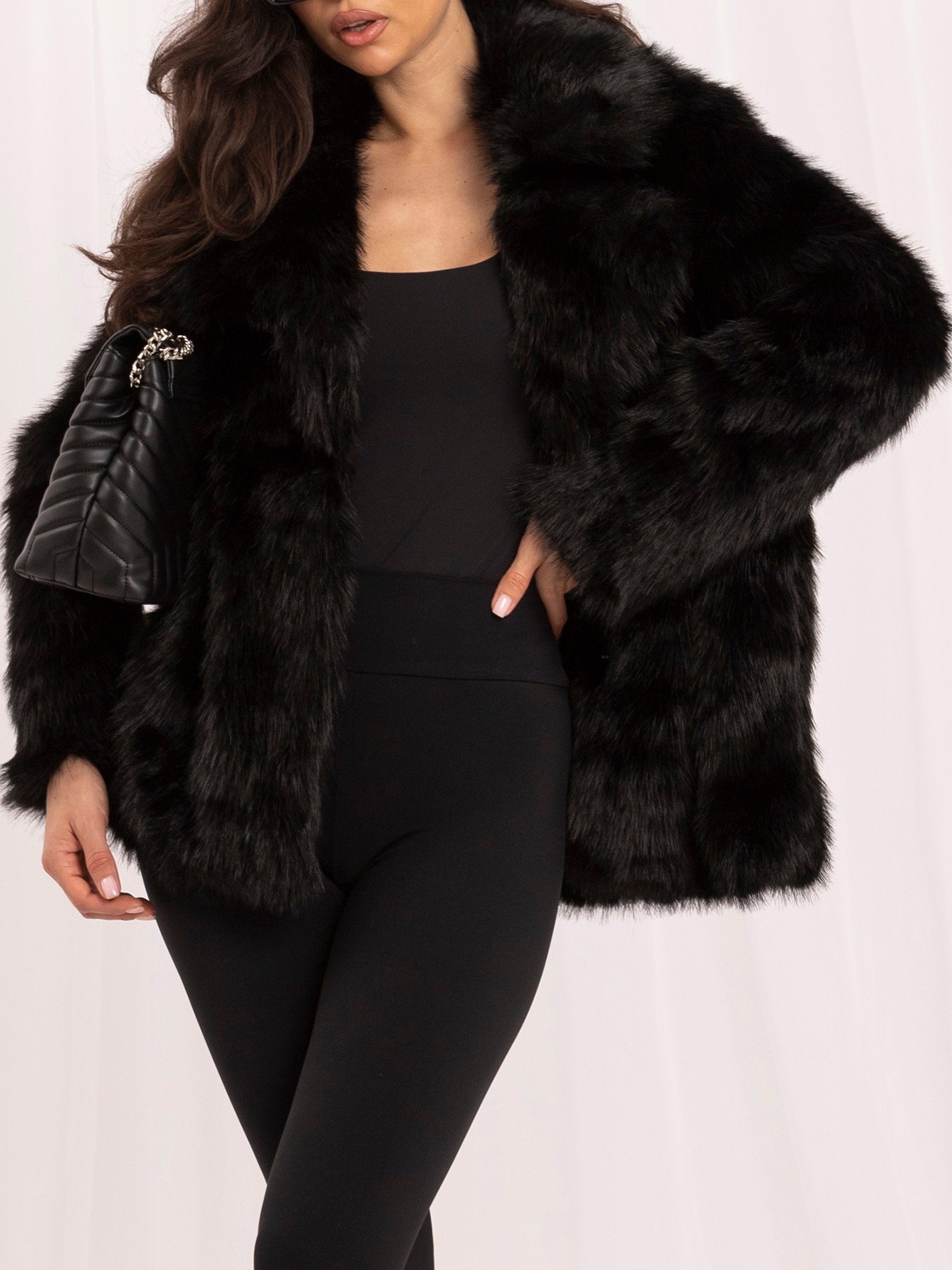 Black soft fur with pockets - Image 5