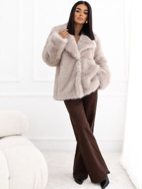 Light Grey soft fur with pockets